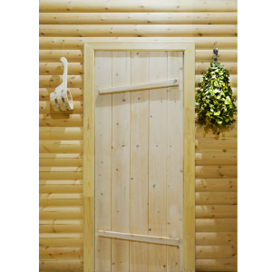 Товар Дверь банная сосна "Ласточкин хвост" 1800х700х40мм  магазина Лес Маркет